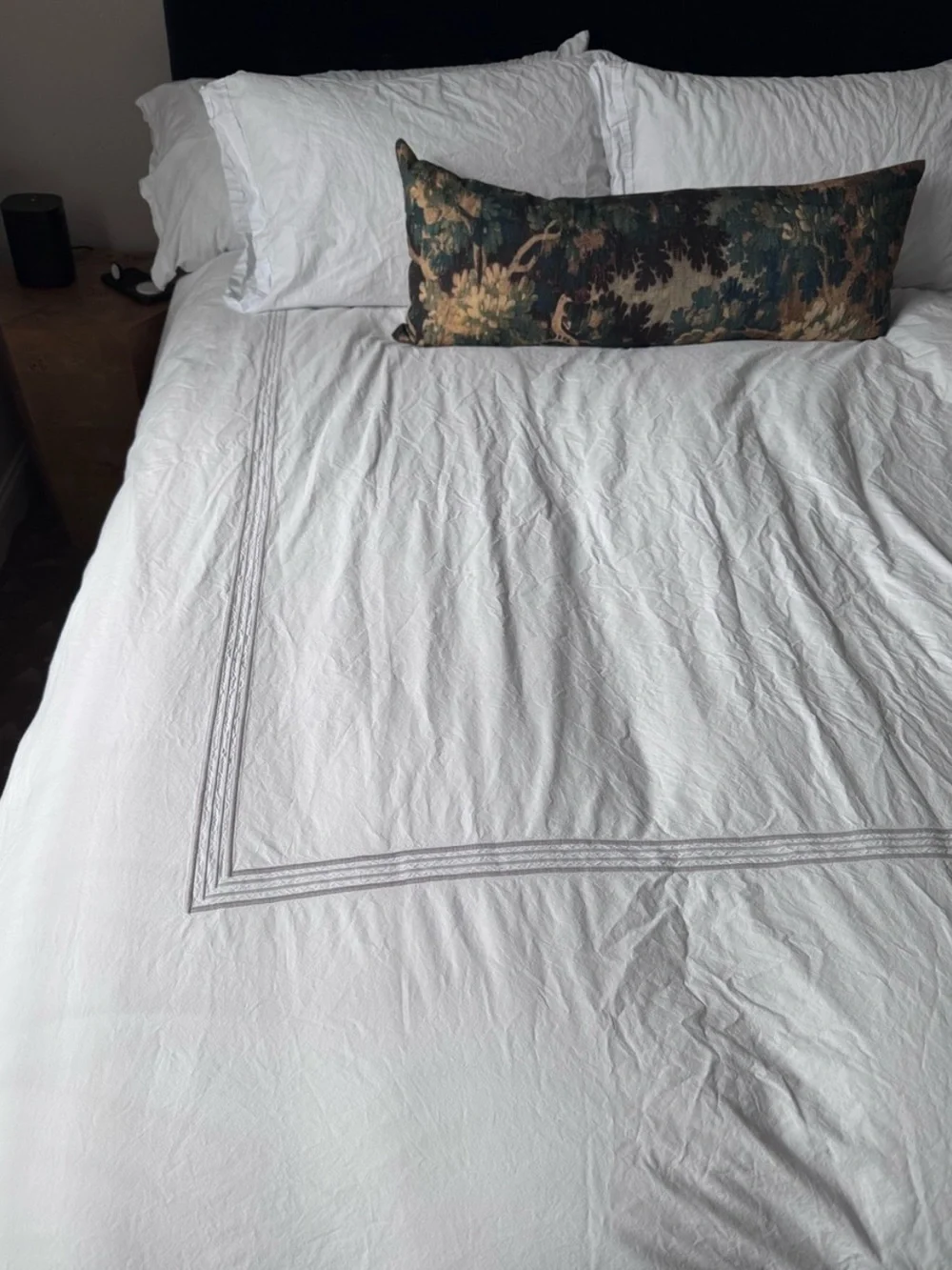 Dea Italian Luxury Linens Sinfonia Toscana Percale Duvet White Queen